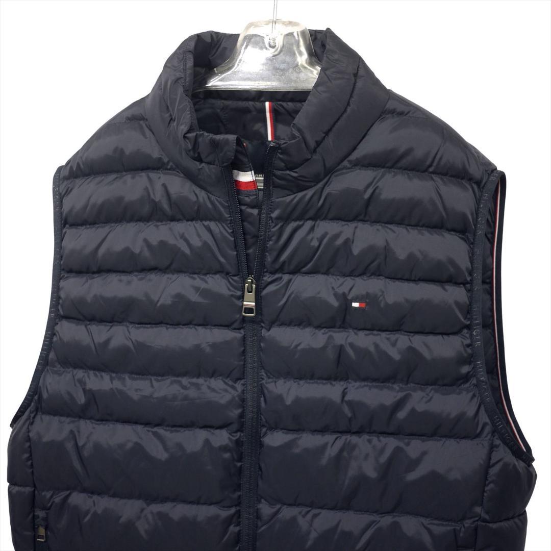 新品 トミーヒルフィガー THPROTECT 軽量 耐水 中綿 ベスト XL 紺