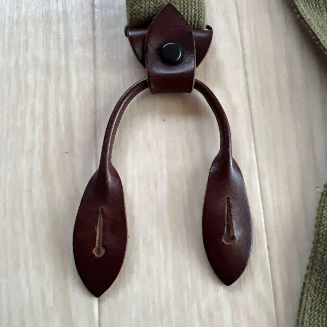 ナイジェルケーボン　オリーブグリーン サスペンダー