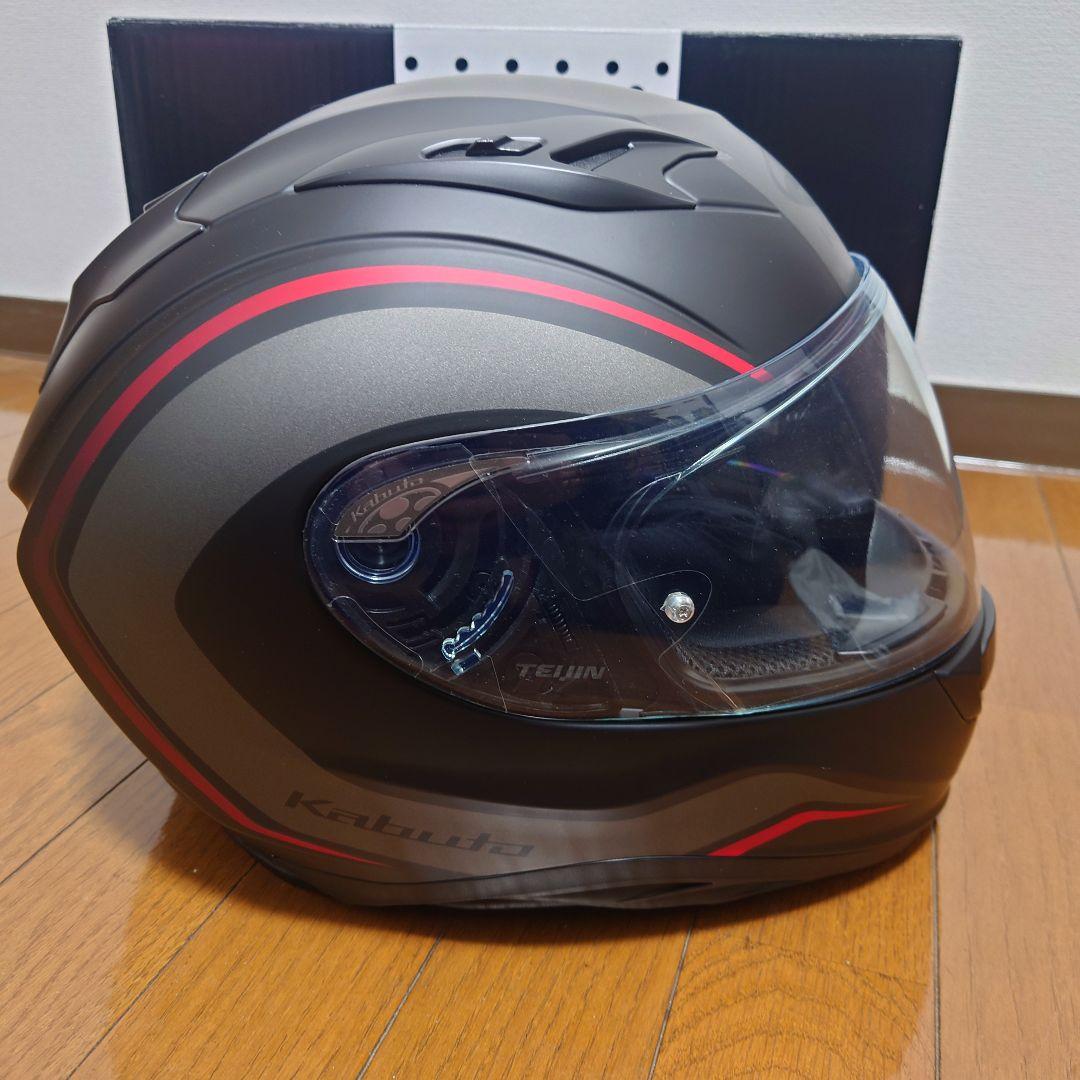 【美品】OGK Kabuto KAMUI-Ⅲ Sサイズ マットブラック/レッド