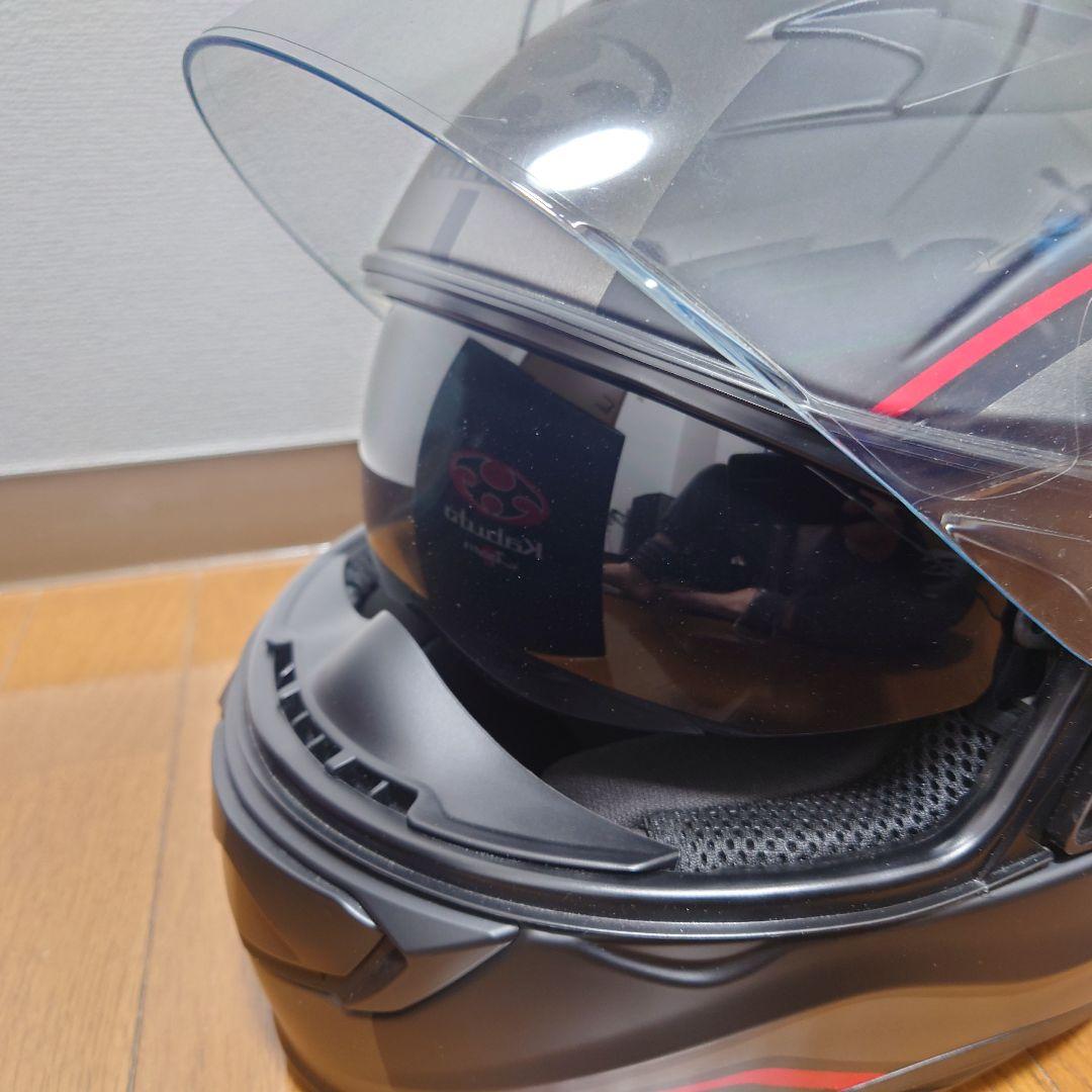 【美品】OGK Kabuto KAMUI-Ⅲ Sサイズ マットブラック/レッド