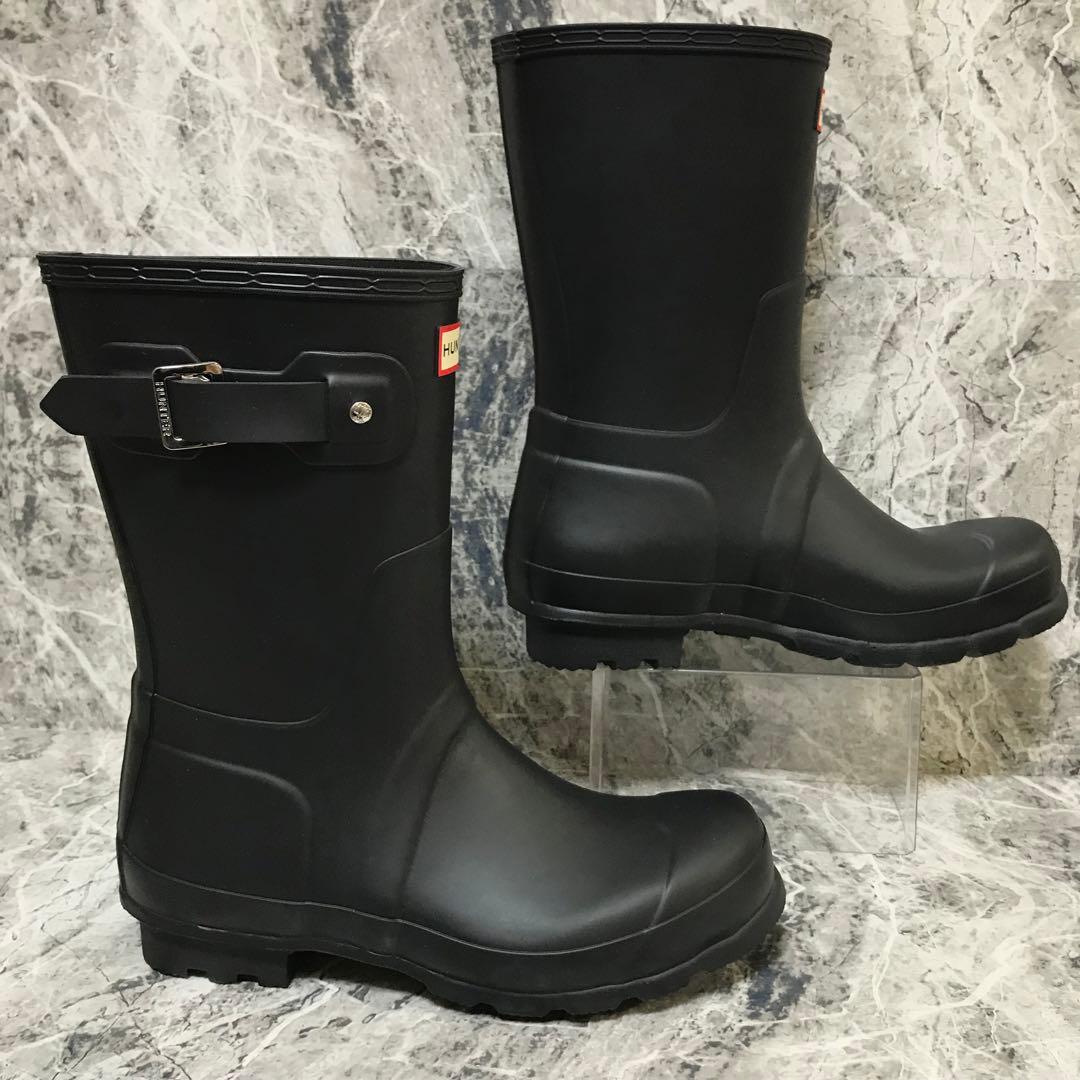 【未使用】HUNTER/ハンター メンズ オリジナル ショート ブーツ ブラック