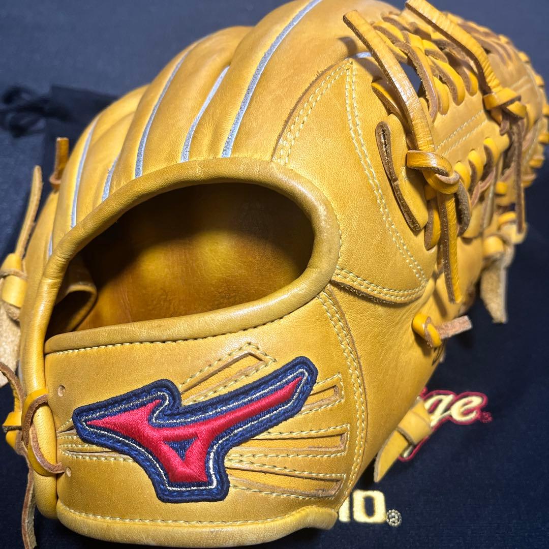 Mizuno 硬式 イエロー 野球グローブ 大人用 90