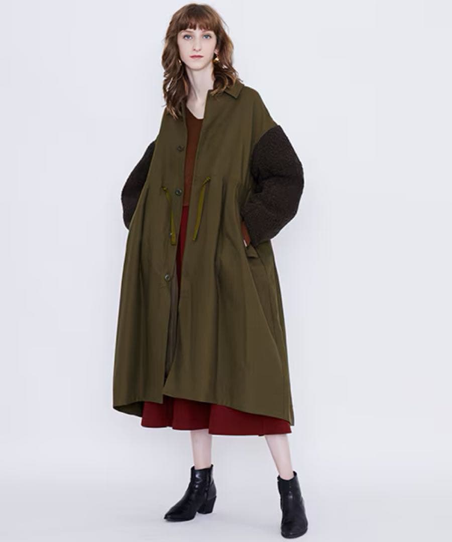 CLANE クラネ ボアスリーブモッズコート