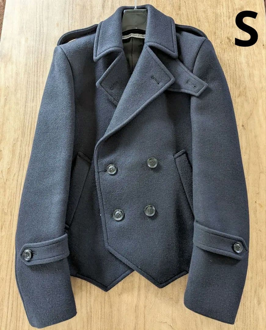 新品同様 09AW ジョンローレンスサリバン ピーコート ネイビー Sサイズ