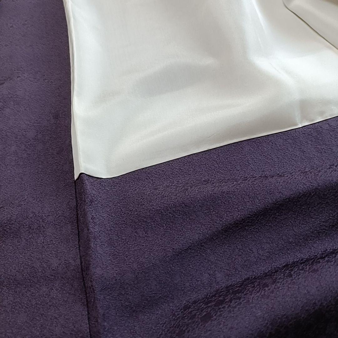 LULU41 着物 正絹 色無地 紫 美品 トールサイズ
