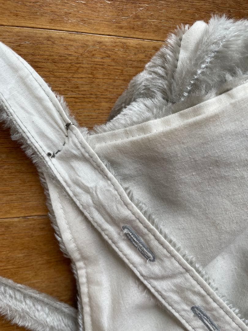 emerald thirteenフェイクファーシルバーオーバーオール