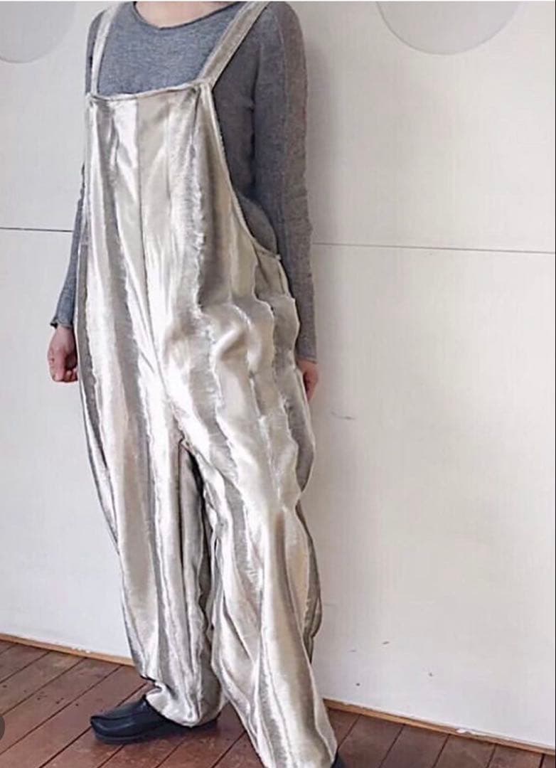 emerald thirteenフェイクファーシルバーオーバーオール