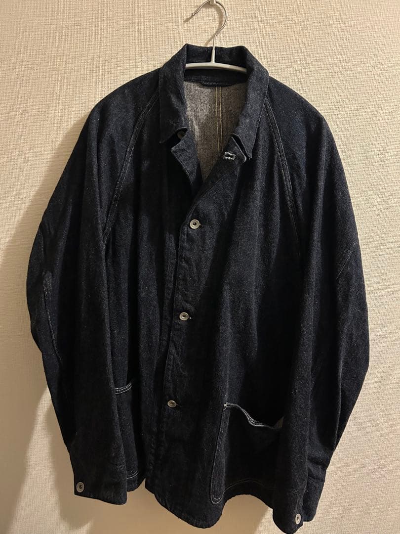 comoli デニムワークジャケット　コモリ　濃いネイビー　2022aw