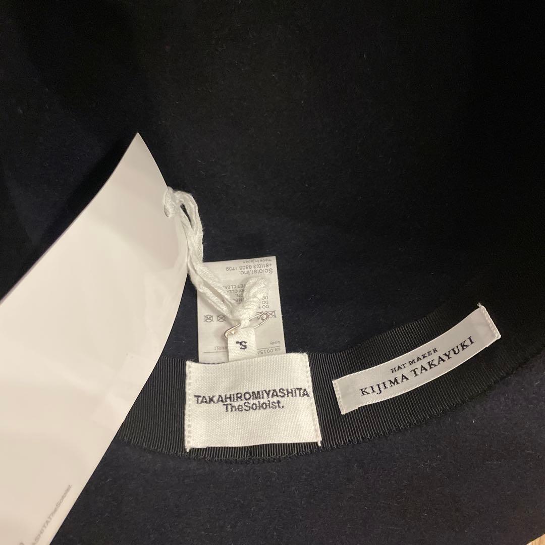 新品 ソロイスト キジマタカユキ キャップ ハット 中折れ帽 紺