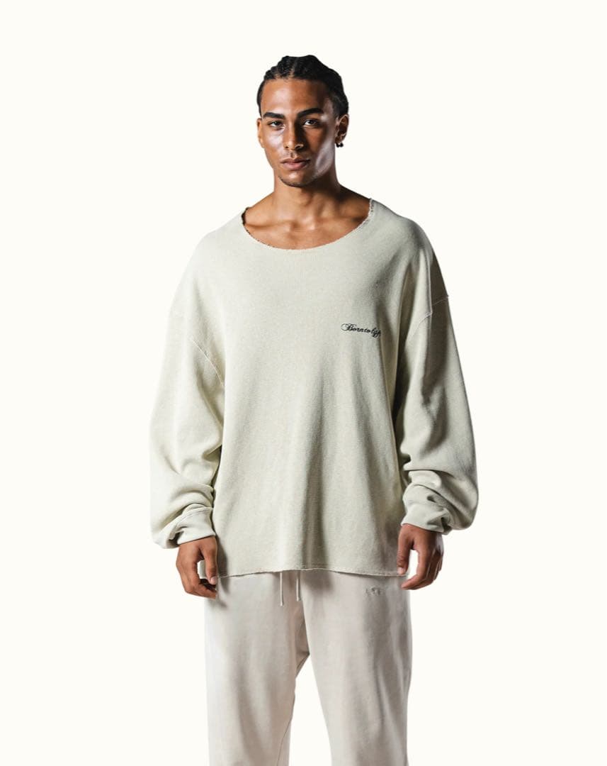 トップス LYFT CUT-OFF VINTAGE THERMAL T-SHIRT