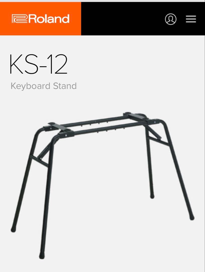 Roland キーボードスタンド 黒　KS-12
