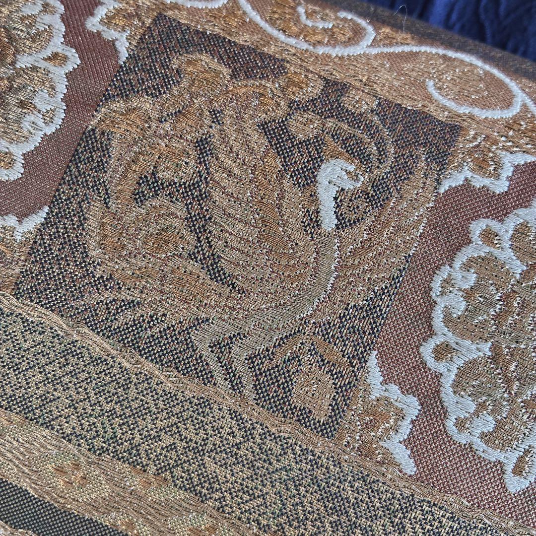 色無地　フルセット　着物　正絹　ブルー系　地紋　しつけ糸付き　一つ紋　共布　N3