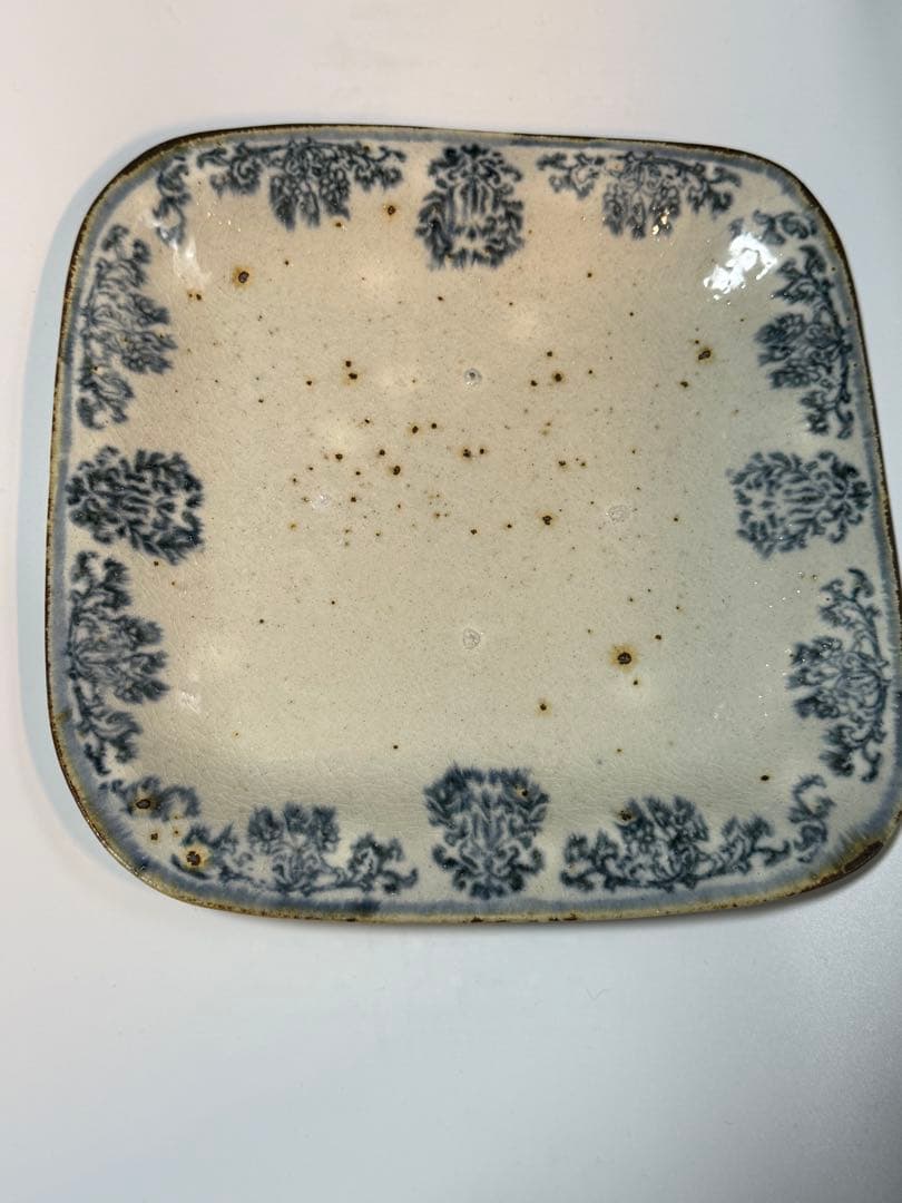 新品未使用　送料込　市野吉記さん　コウホ窯　角皿　21.5cm