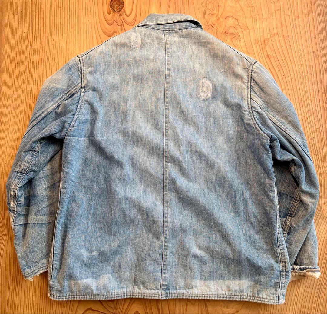 50s ビンテージ カバーオール ブランケットデニム　月桂樹ボタン