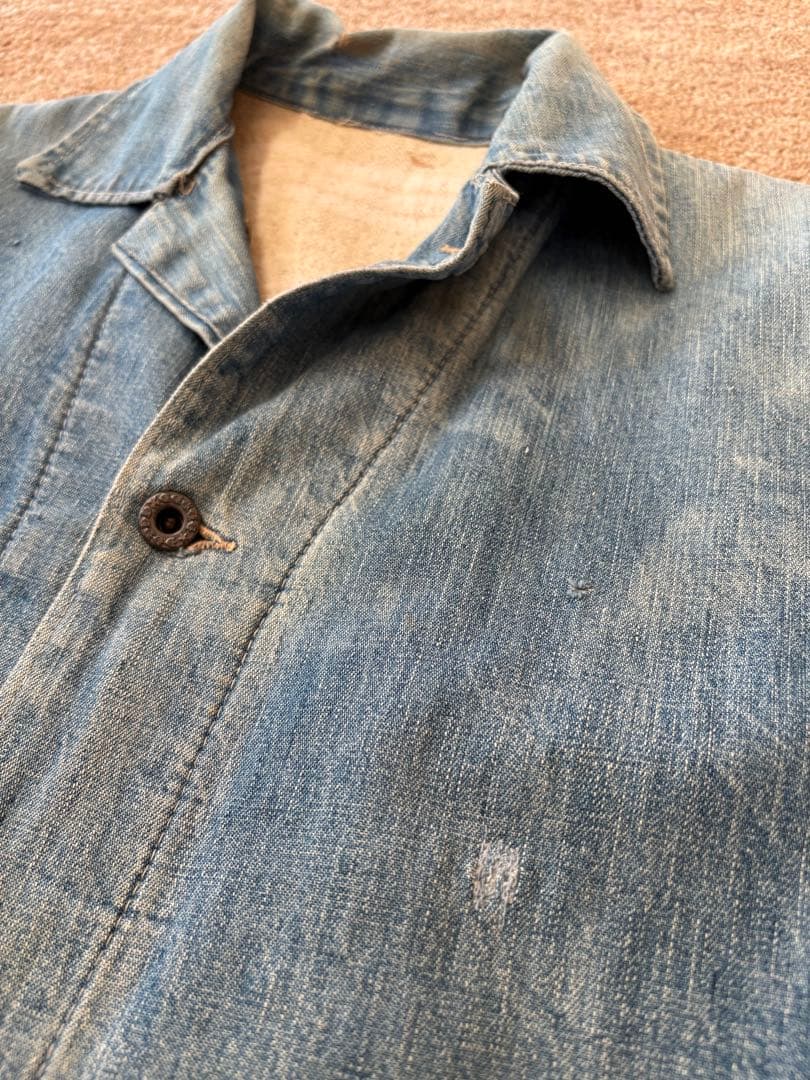 50s ビンテージ カバーオール ブランケットデニム　月桂樹ボタン