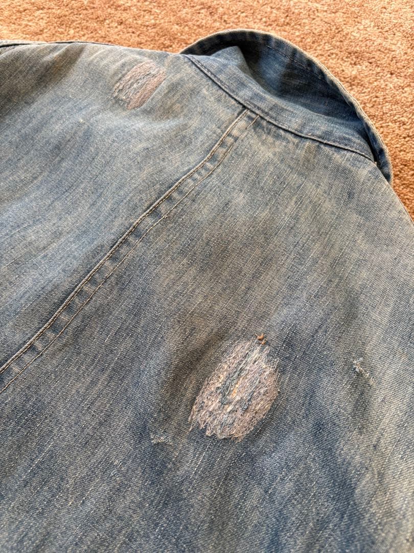 50s ビンテージ カバーオール ブランケットデニム　月桂樹ボタン