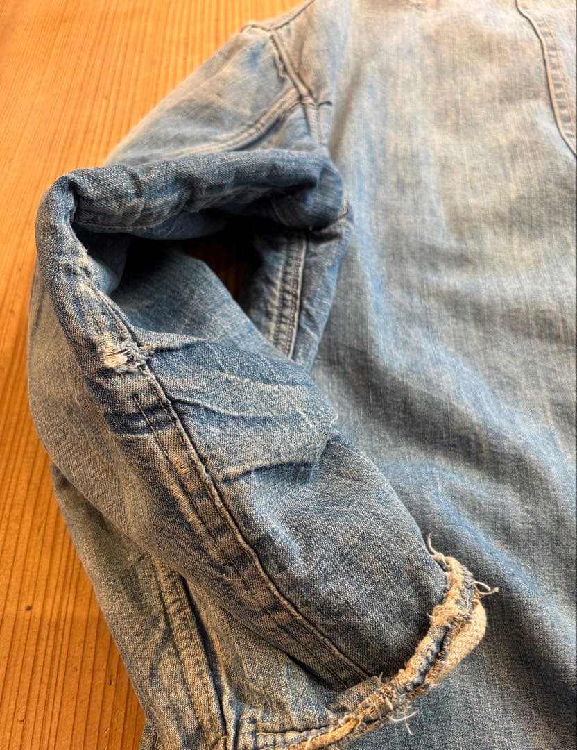 50s ビンテージ カバーオール ブランケットデニム　月桂樹ボタン