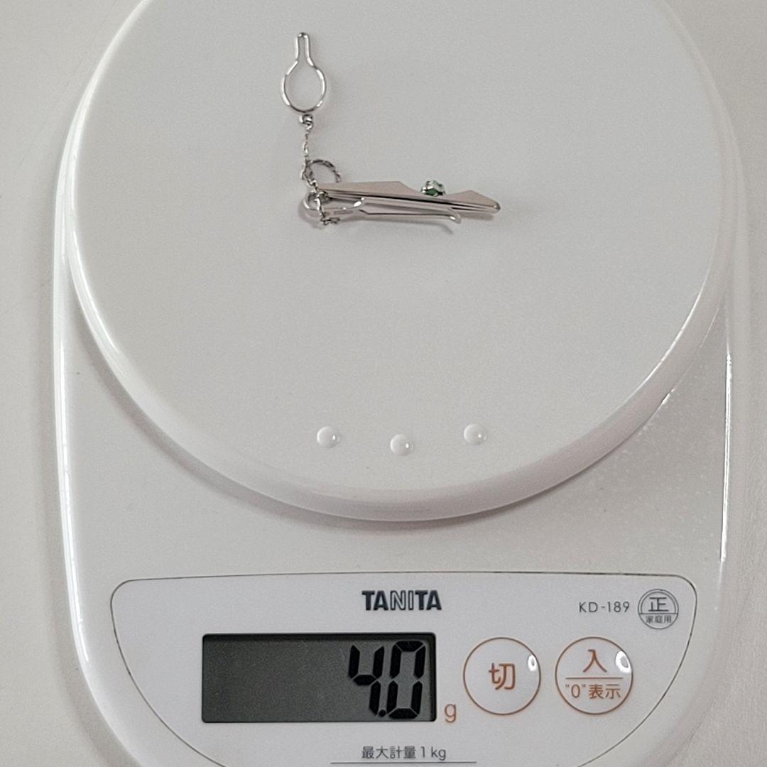 ネクタイピン K14 ホワイトゴールド