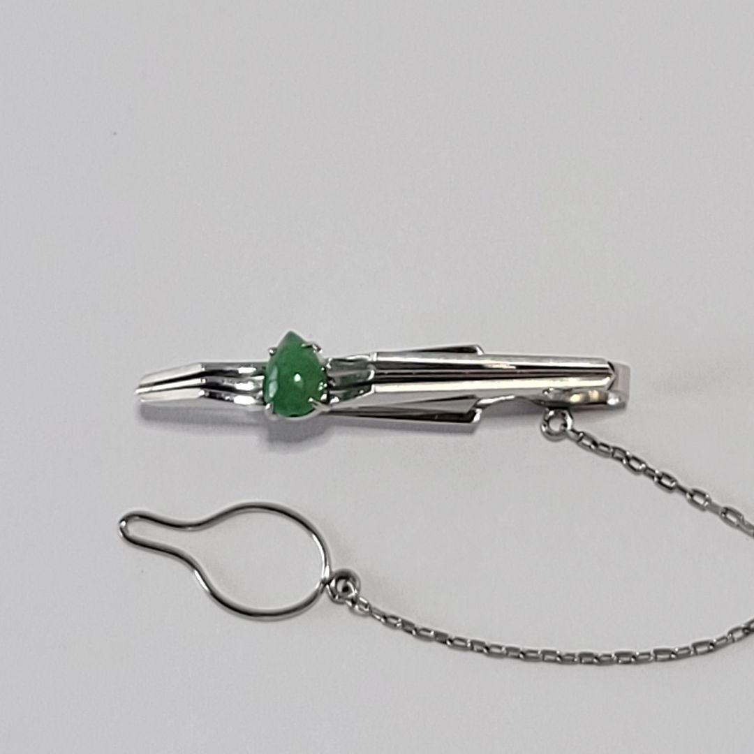 ネクタイピン K14 ホワイトゴールド