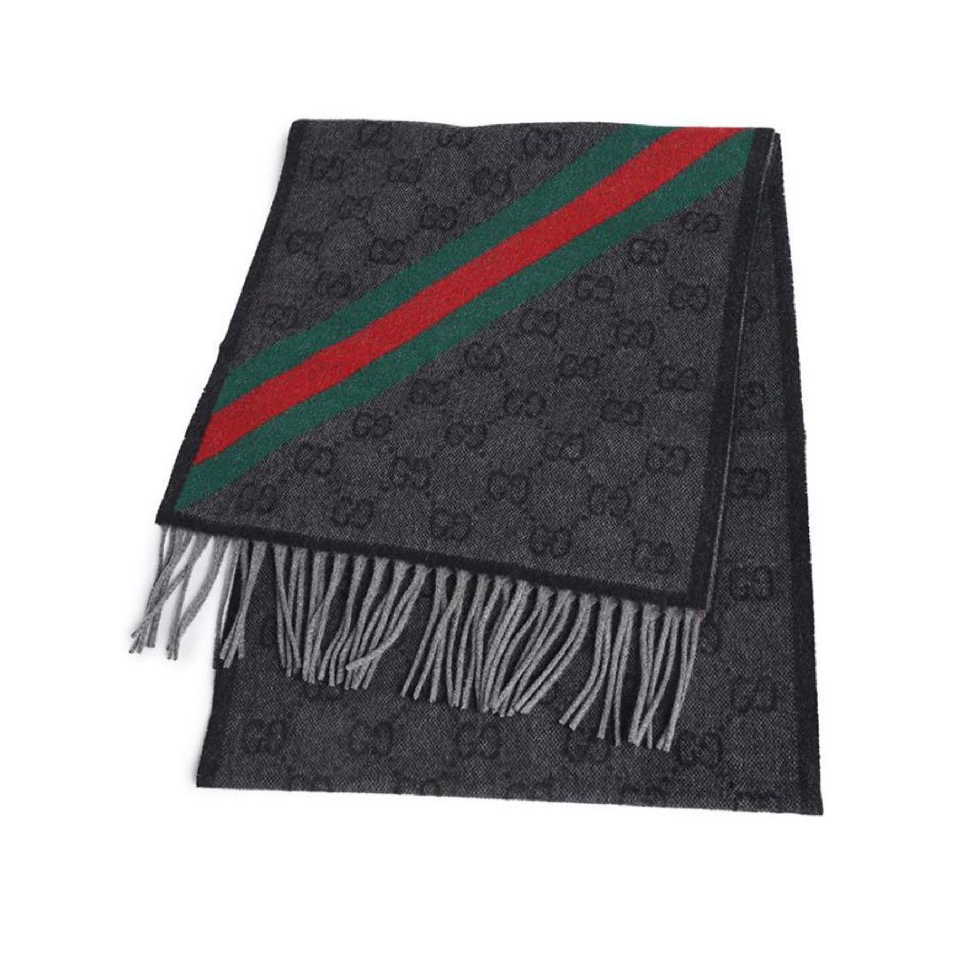 GUCCI GG マフラー フリンジ付き