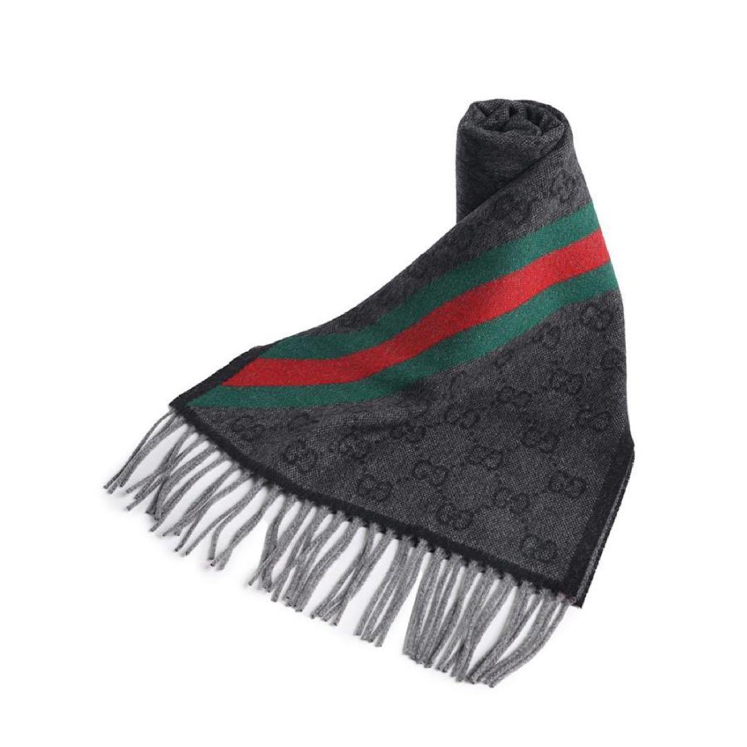 GUCCI GG マフラー フリンジ付き