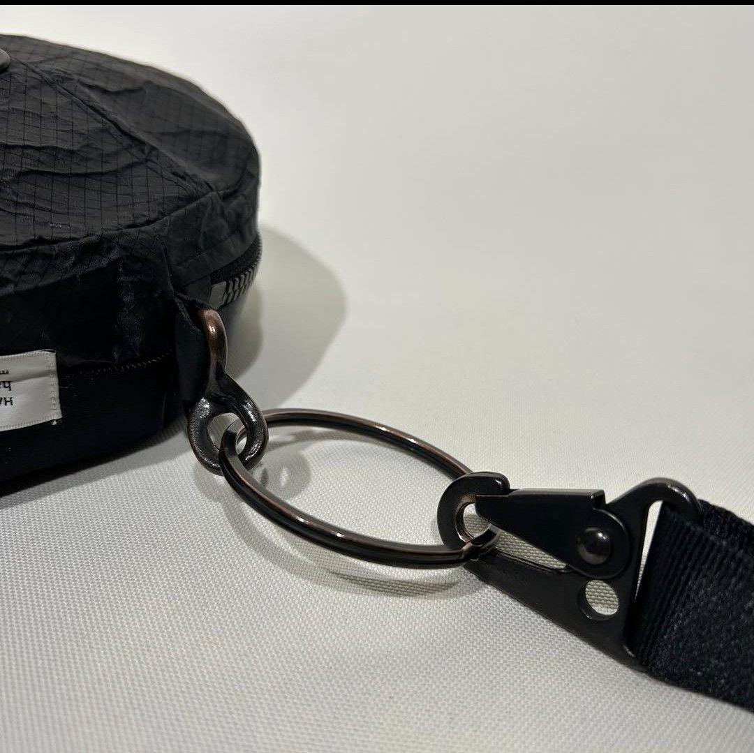 【レア】hatra/ハトラ　円形ショルダーバッグ　ブラック