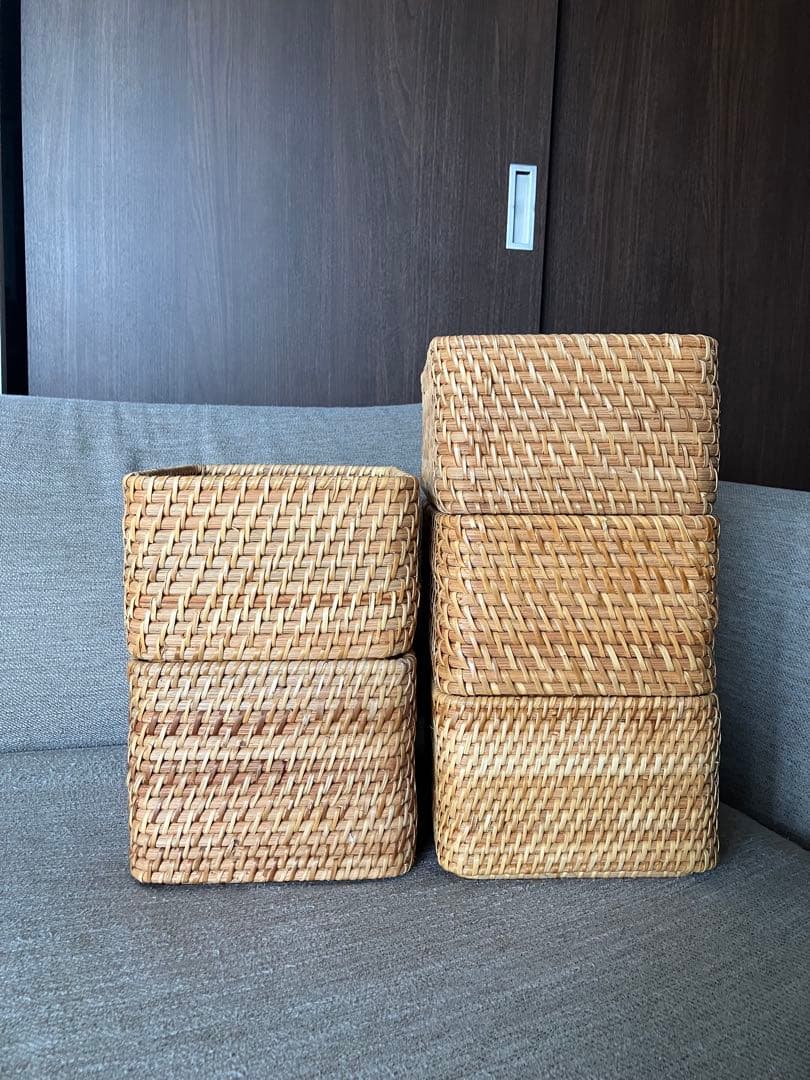 ラタンバスケット ラタン 籠 無印 無印良品 収納ボックス
