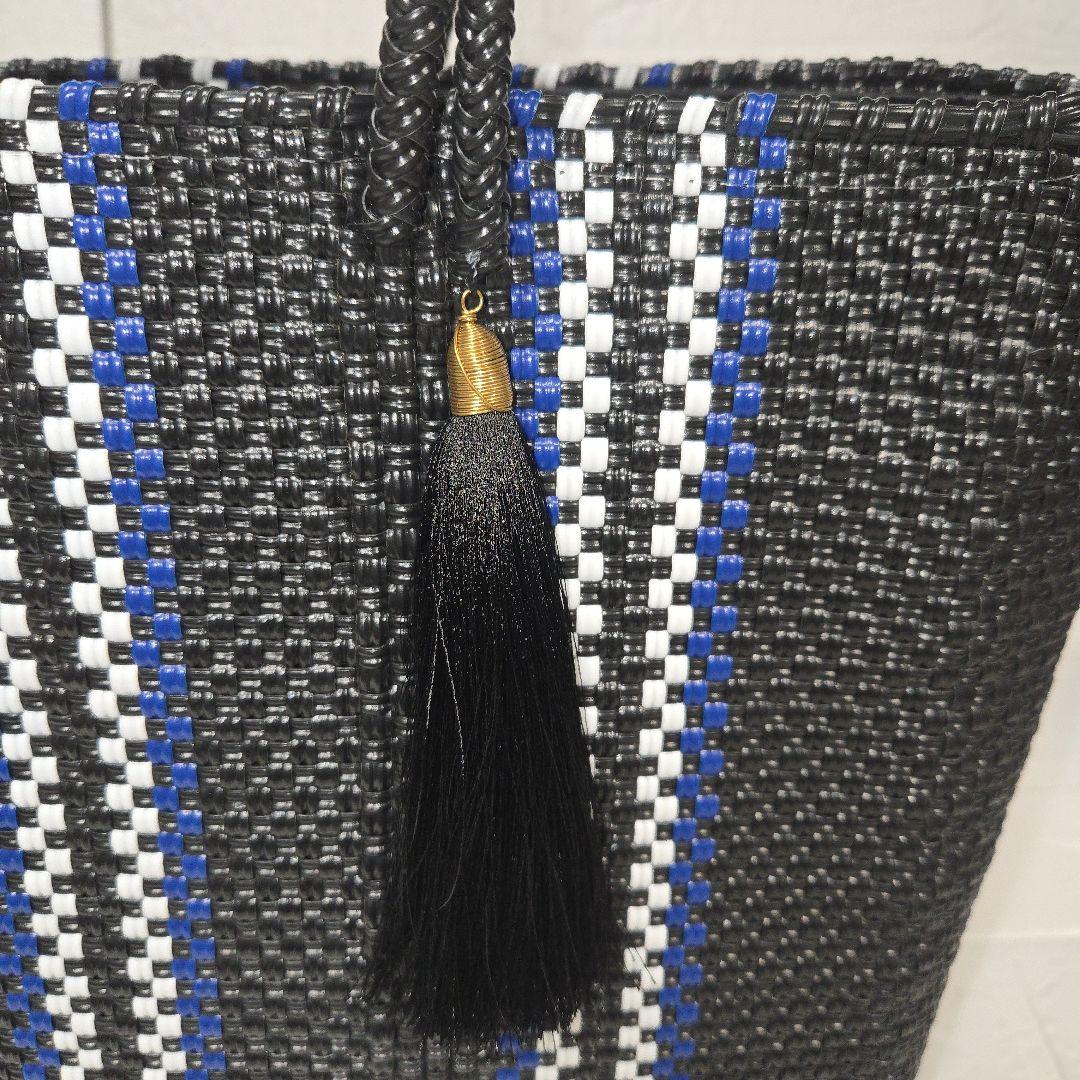 【未使用扱】WOVEN ストライプ かごバッグ