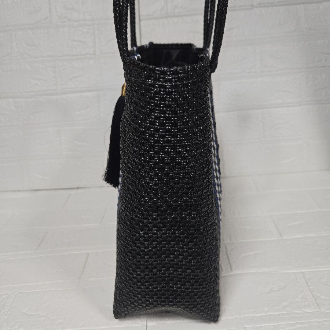 【未使用扱】WOVEN ストライプ かごバッグ