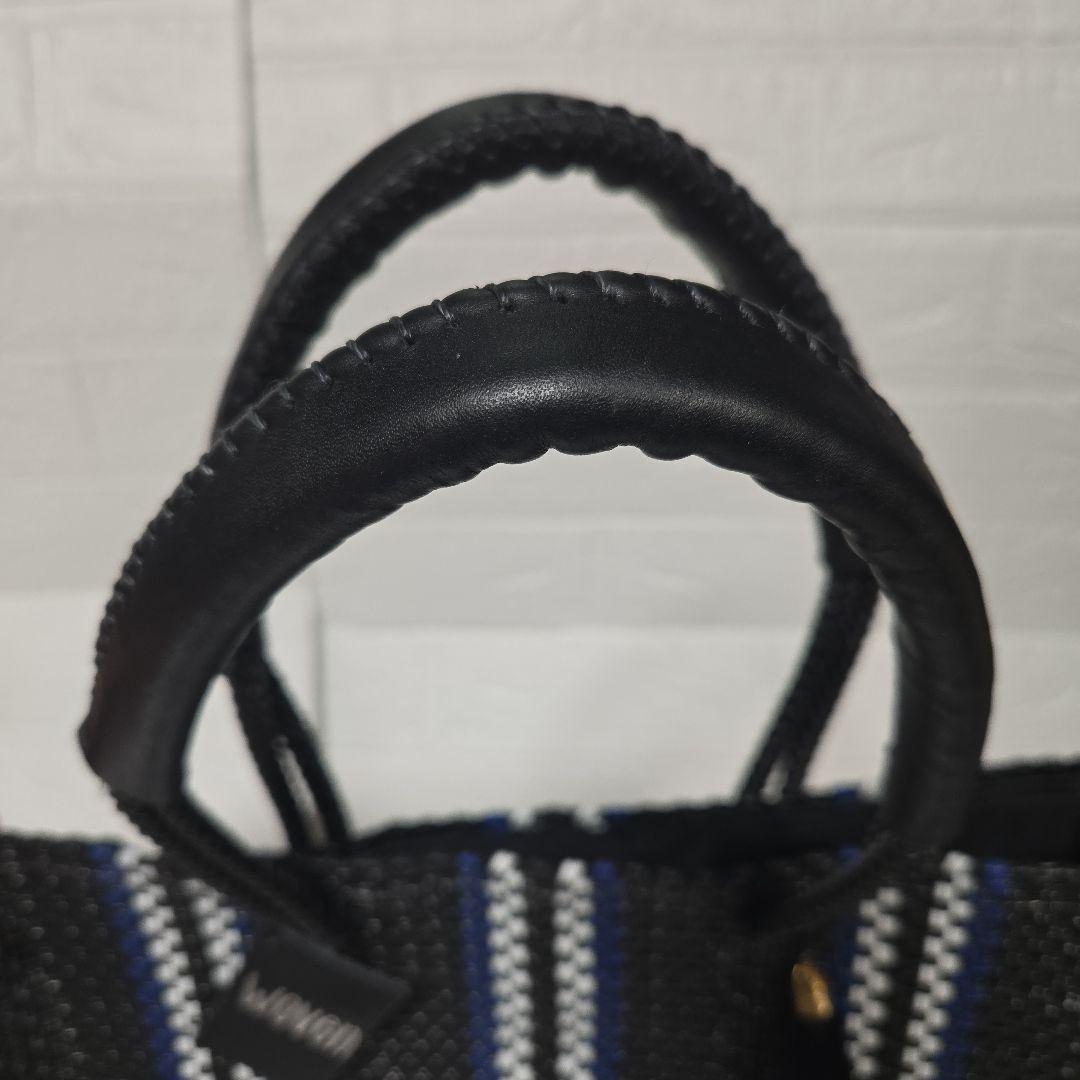 【未使用扱】WOVEN ストライプ かごバッグ