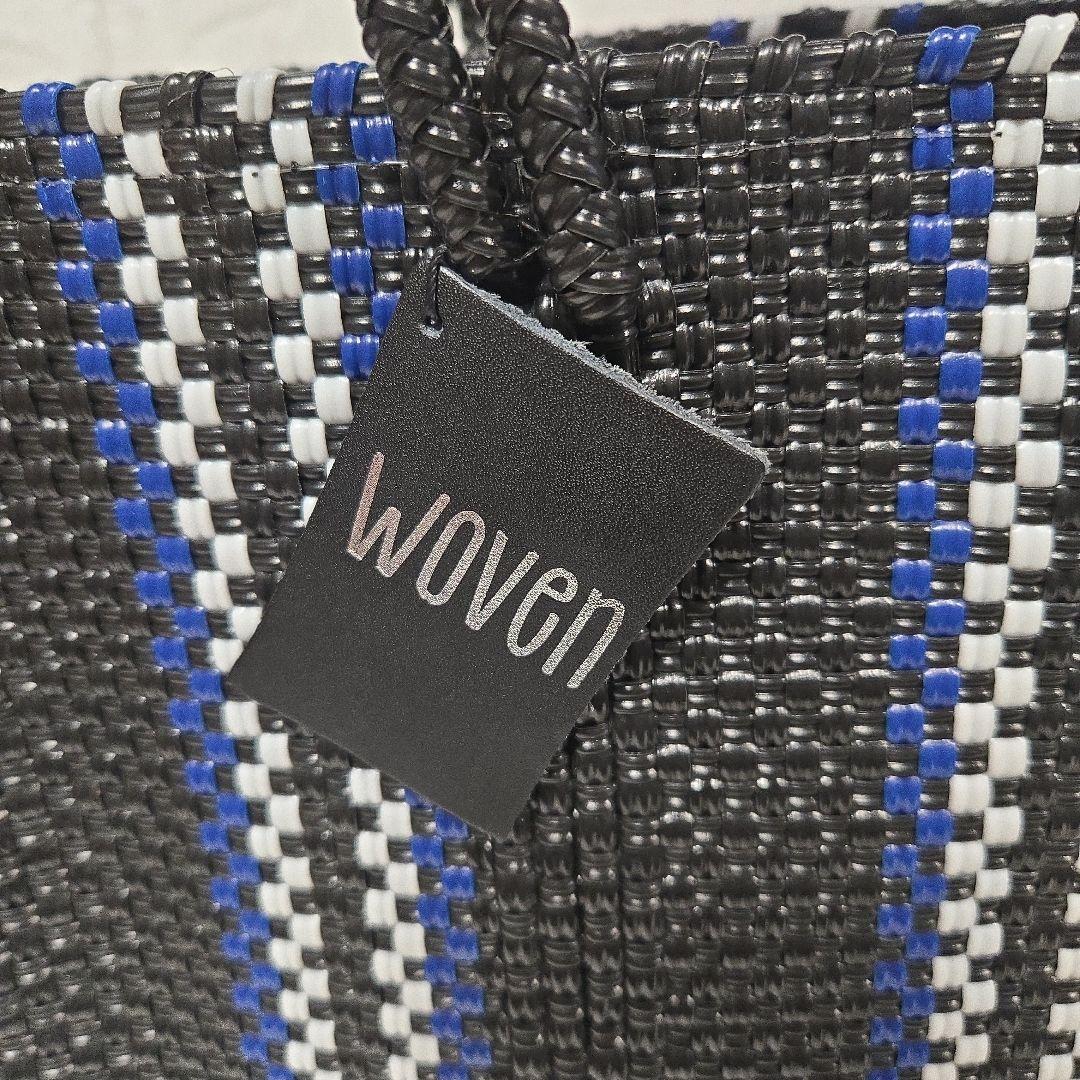 【未使用扱】WOVEN ストライプ かごバッグ