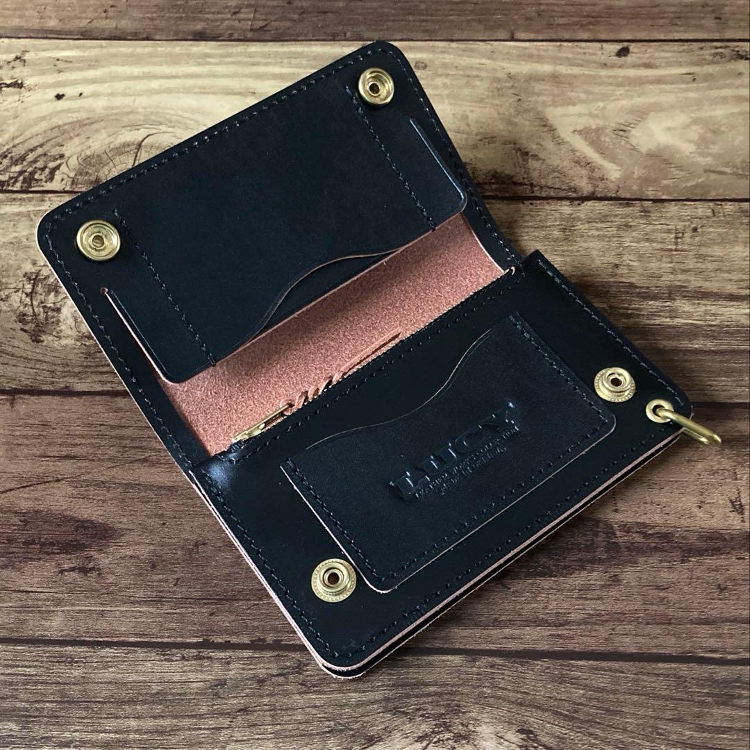 【お札を折らずに収納】北米ステアハイド トラッカーウォレット150（ミドル）