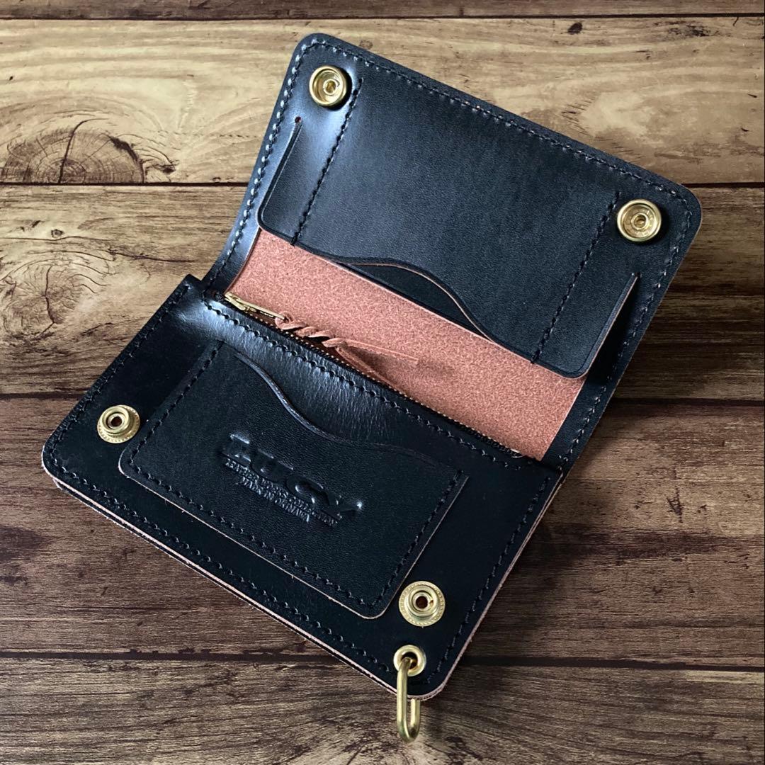 【お札を折らずに収納】北米ステアハイド トラッカーウォレット150（ミドル）