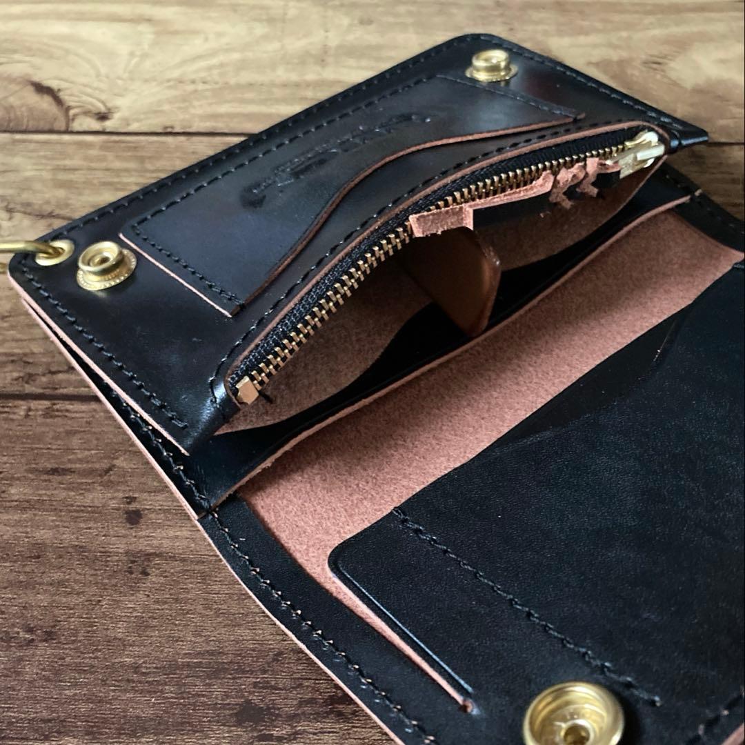 【お札を折らずに収納】北米ステアハイド トラッカーウォレット150（ミドル）