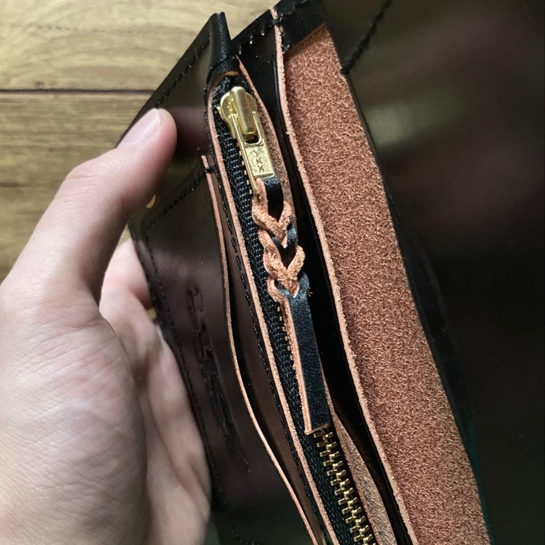 【お札を折らずに収納】北米ステアハイド トラッカーウォレット150（ミドル）