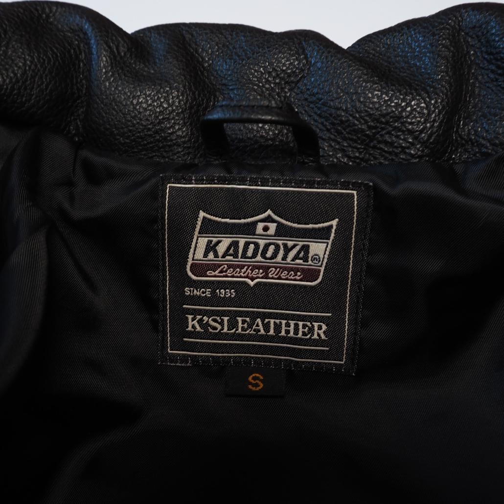 美品 プロテクターフル装備 KADOYA ライディング レザーダウンジャケット