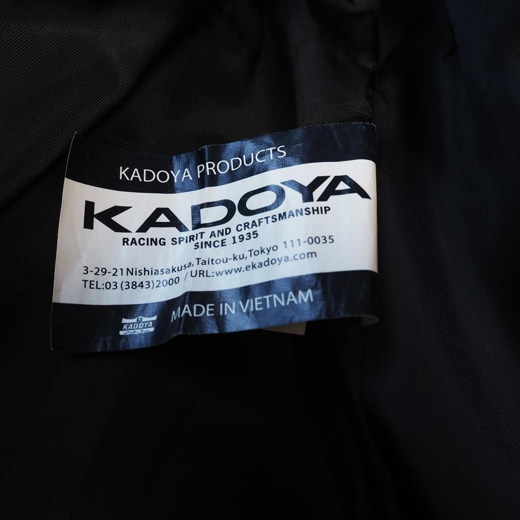 美品 プロテクターフル装備 KADOYA ライディング レザーダウンジャケット