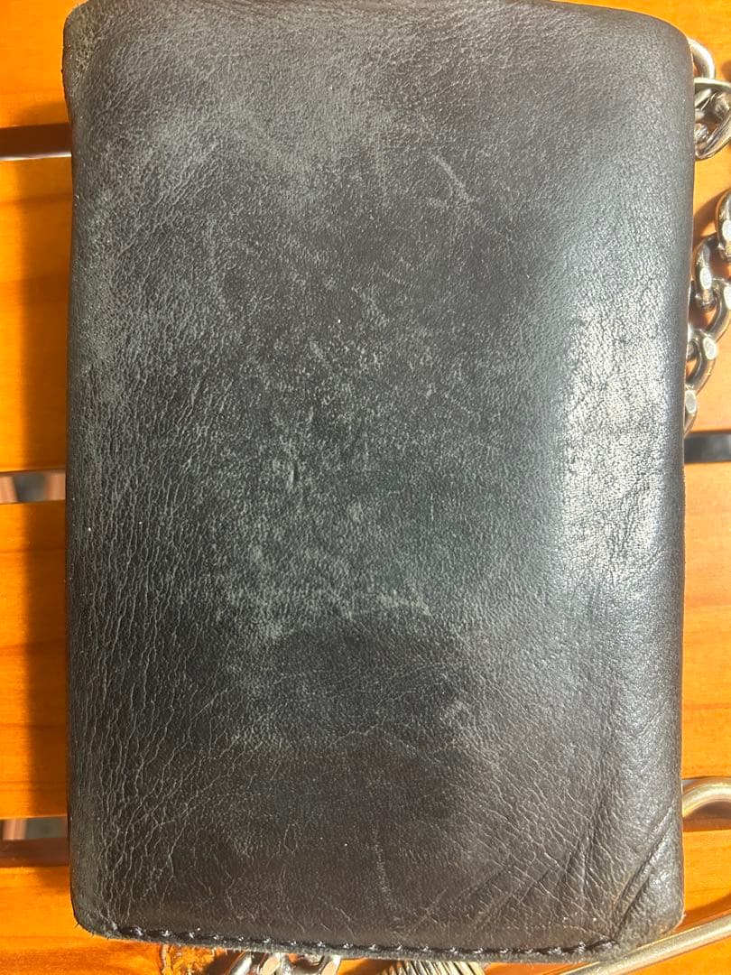 レッドムーンREDMOON2つ折り財布 TW01-MID ブラック チェーン付き