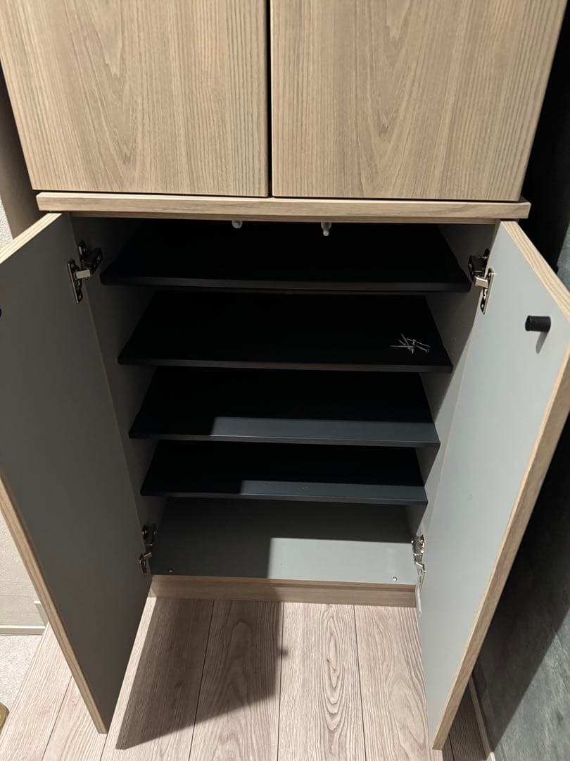 【虹】1/2新古品コンポリアPanasonic下駄箱グレージュアッシュ