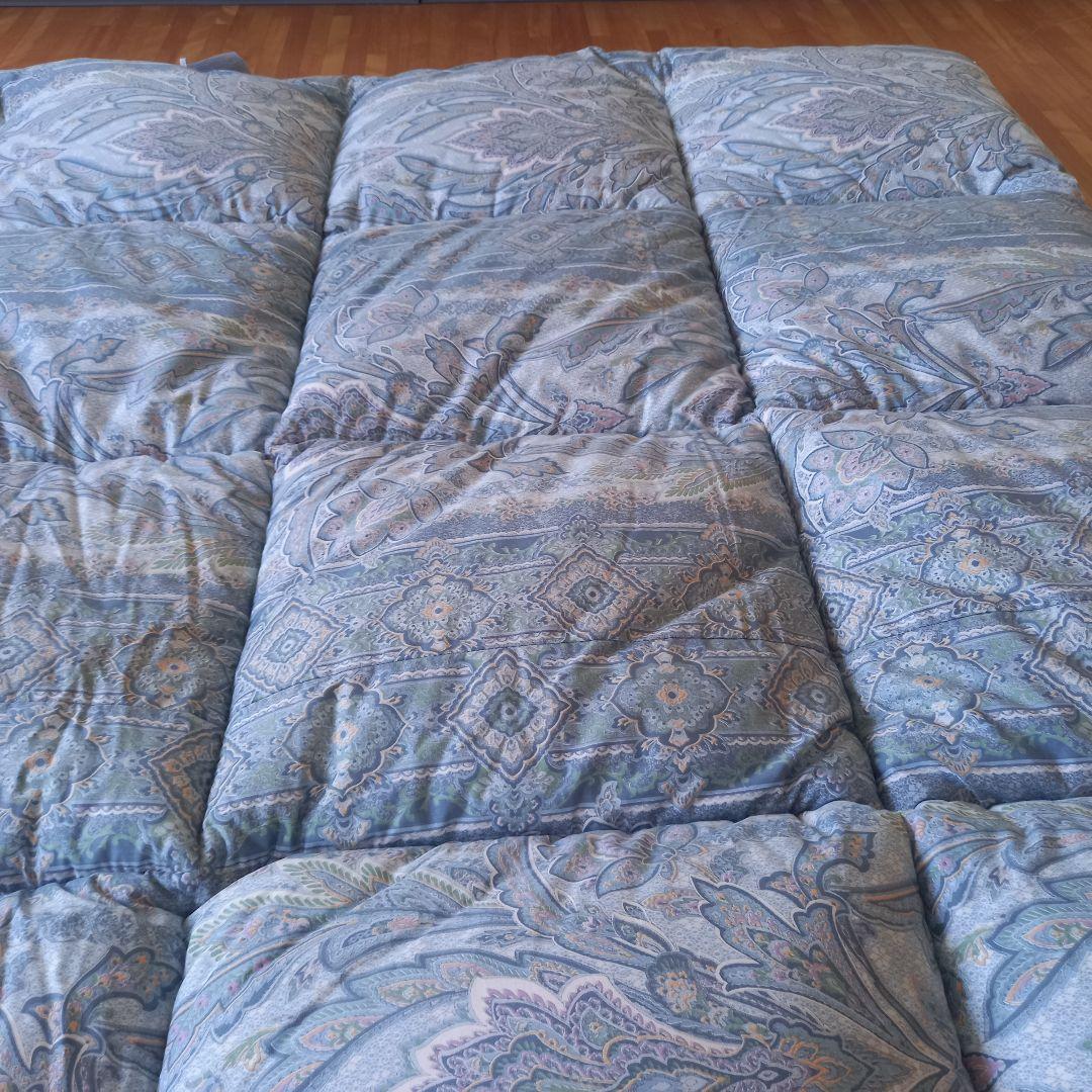 ホテル仕様 羽毛を越えた 掛け布団 極厚 体圧分散 敷布団 ペアセット日本製⑦