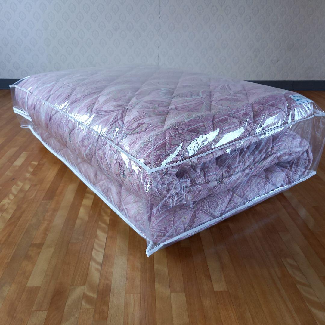 ホテル仕様 羽毛を越えた 掛け布団 極厚 体圧分散 敷布団 ペアセット日本製⑦