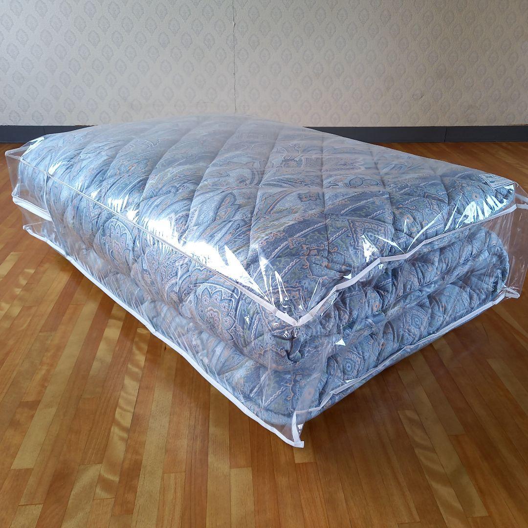 ホテル仕様 羽毛を越えた 掛け布団 極厚 体圧分散 敷布団 ペアセット日本製⑦