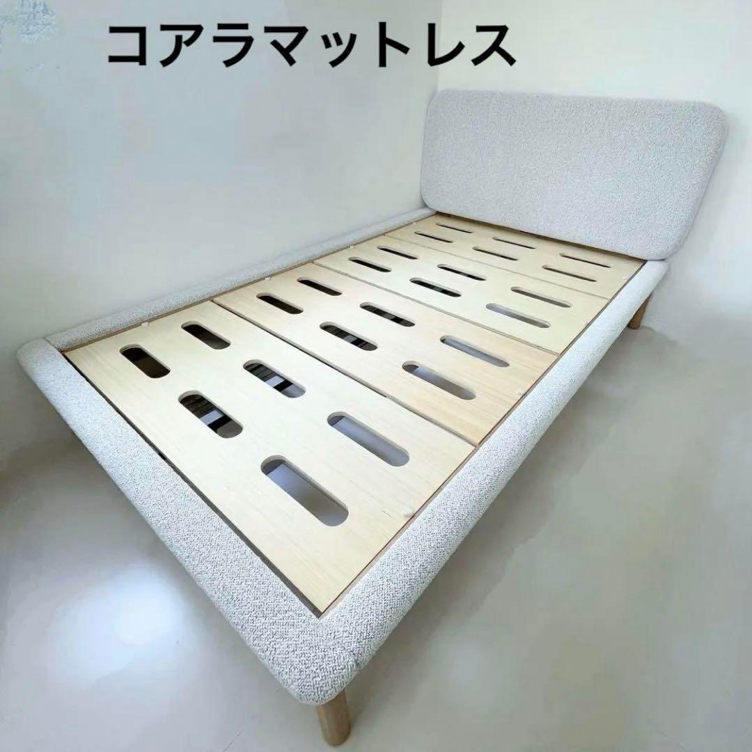 コアラマットレス セミダブル NEWファブリックベッドフレーム ヘッドボード付き