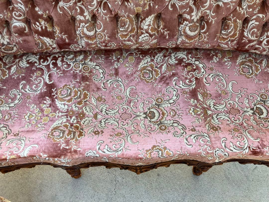 【たかの～4/3まで】イタリア製 アンティーク 3人掛けソファ＜送料込＞