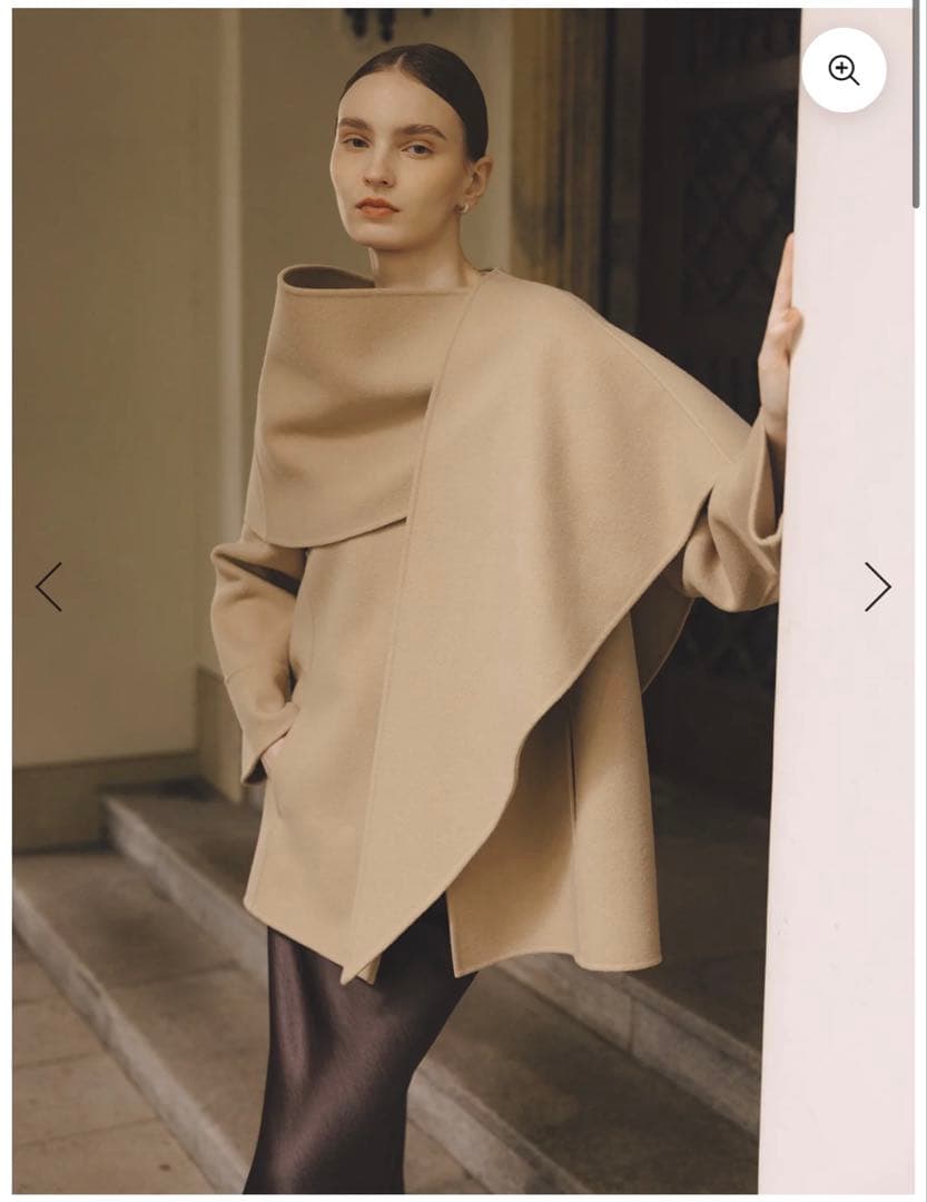 anuans リバーウールミドルマフラーコート