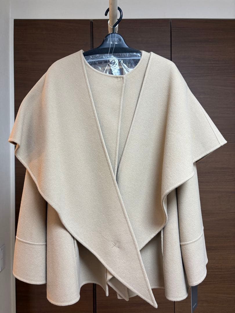 anuans リバーウールミドルマフラーコート