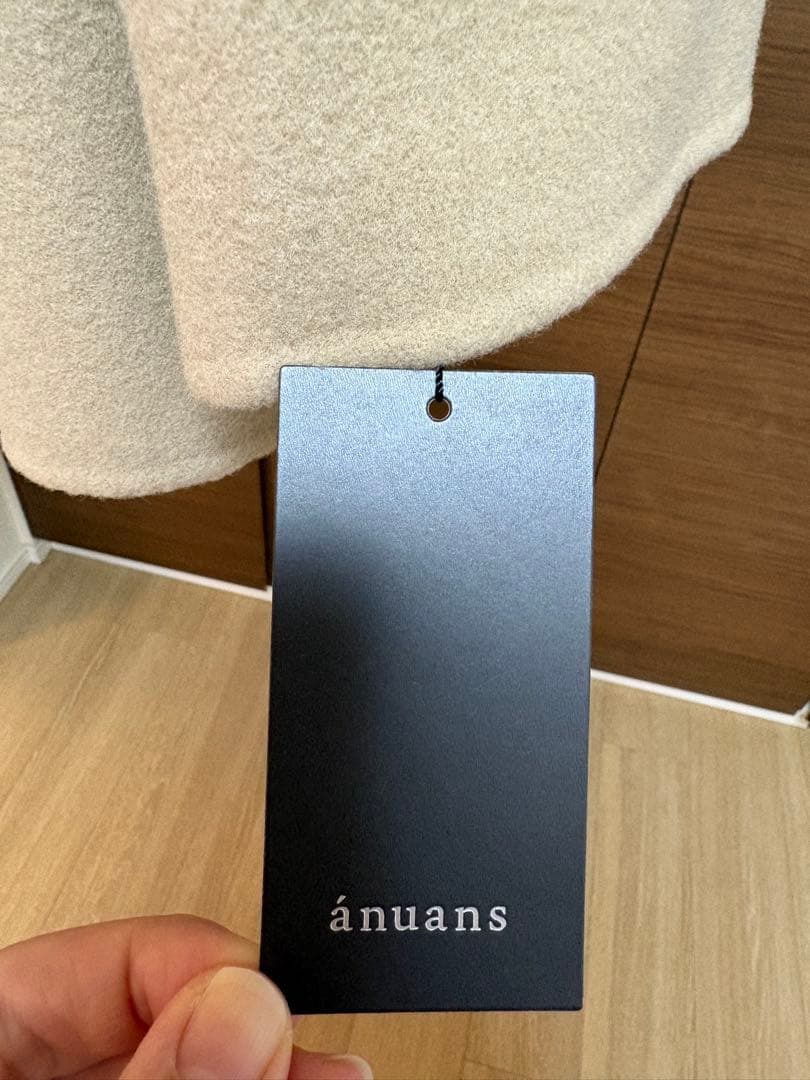 anuans リバーウールミドルマフラーコート