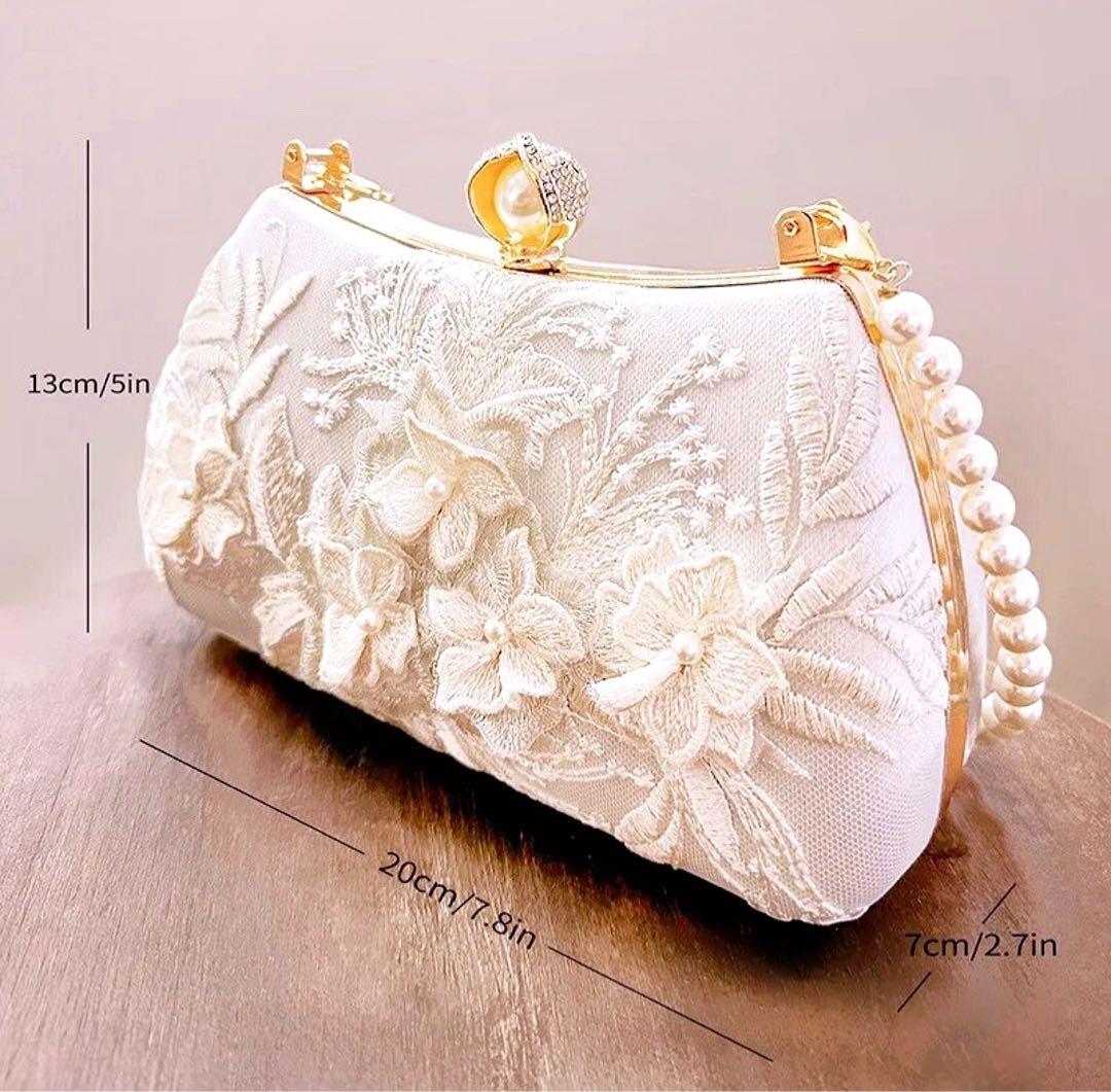 和装 洋装 パール 刺繍 ハンドバッグ ショルダーバッグ 着物 振袖 スーツ