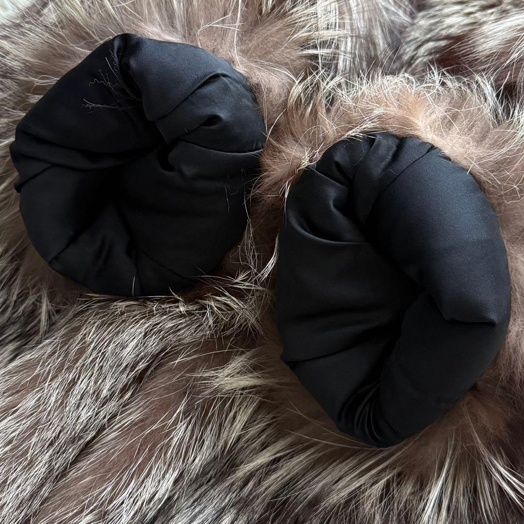 総丈100◎シルバーフォックス FOX ファーコート ふわふわ フリーサイズ