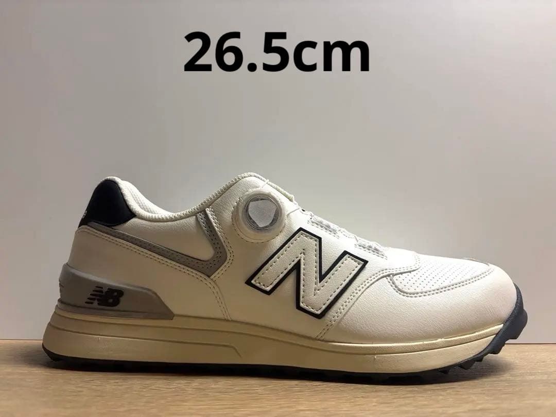 未使用 26.5cm 2E ニューバランスゴルフシューズUGBS574Hホワイト